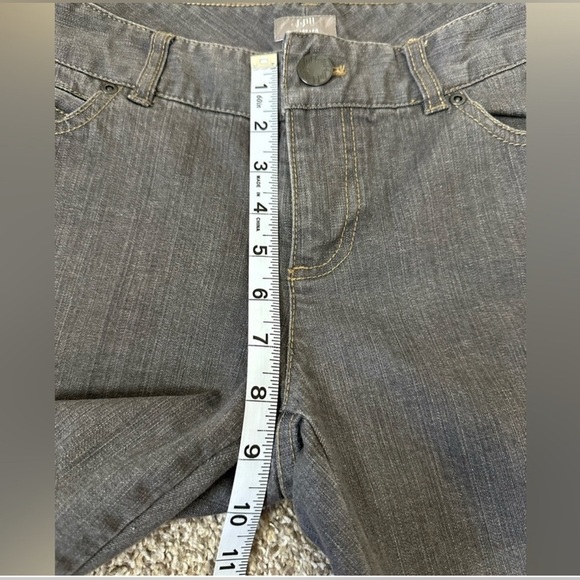 J. Jill Jeans Womens Size 4 Gray Denim Cotton Stretch Pockets Flat Front Bootcut - Picture 7 of 8